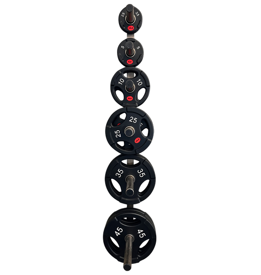 Urethane Olympic Grip Plate Set 245 LBS